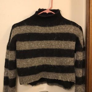 Cropped turtleneck sweater